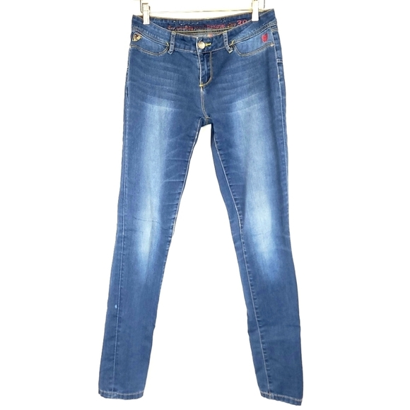 Desigual VNTG Jeans Sz 30 Skinny Dark Wash Denim Back Pin-Tuck Seam - Picture 7 of 7